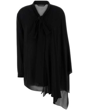 Balenciaga Georgette Blouse - Black