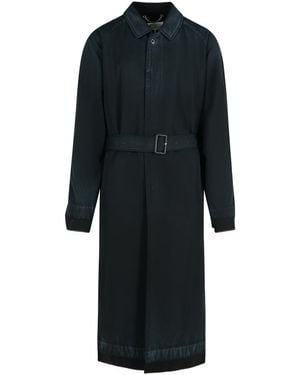 Maison Margiela Virgin Wool Trench Coat - Black