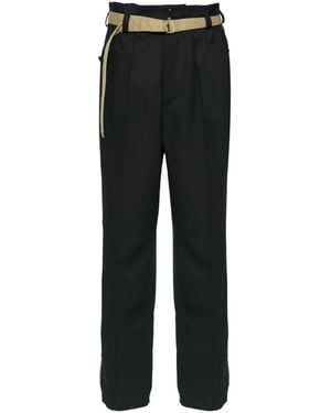 Maison Margiela Straight-Leg Wool Trousers - Black