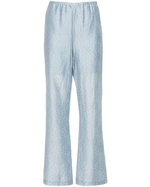 Rodebjer Lunara Trousers Wide Full Length - Blue