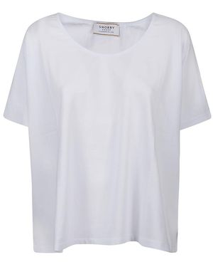 Snobby Sheep Cotton Elastane Printed T-Shirt - White