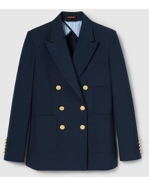 Gucci Breasted Cotton Jacket - Blue