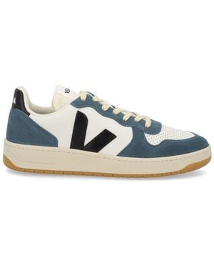 Veja Multicolor Leather Sneaker - Blue