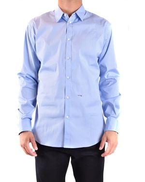 DSquared² Button-Down Shirt With Smooth Texture - Blue
