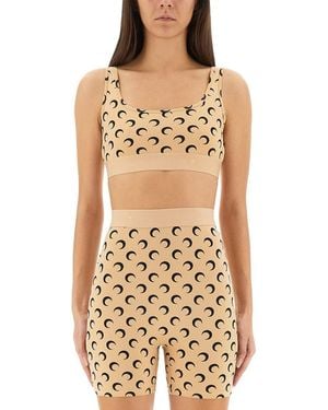 Marine Serre Top Bra "Moon" - Natural