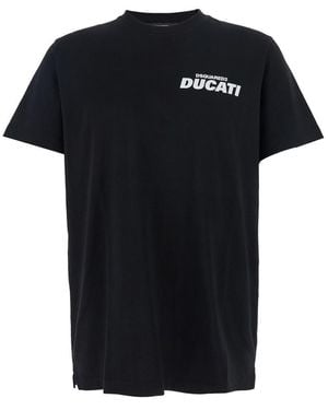 DSquared² 'Ducati X D2' T-Shirt With Logo On The Front - Black