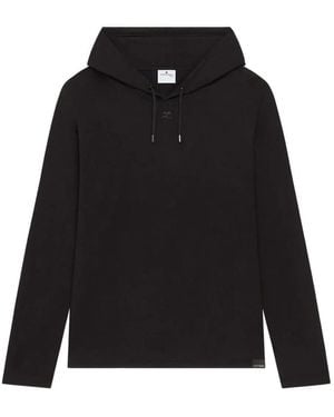 Courreges "off Shoulder" Hooded T-shirt Clothing - Black