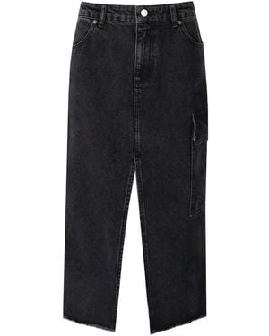 Stine Goya Peter Denim Midi Skirt - Black