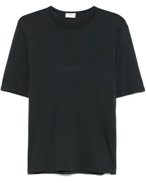 Saint Laurent Polo Bowling Shirt Stripe Cassandra in Black