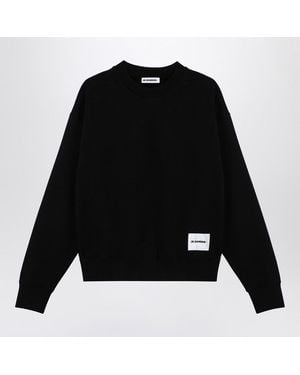 Jil Sander Sweatshirt With Logo Patch - Black