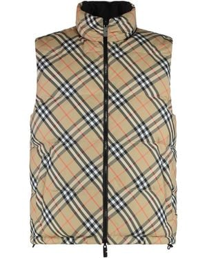 Burberry Reversible Padded Gilet - Natural