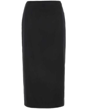 Miu Miu Stretch Silk Skirt - Black