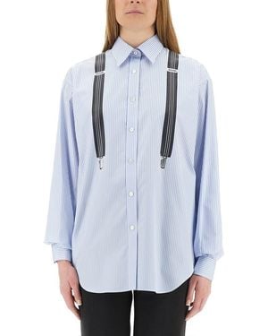 Moschino Suspenders" Shirt - Blue