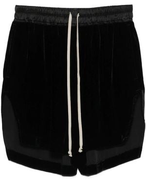 Rick Owens Drawstring Straight-Hem Shorts - Black