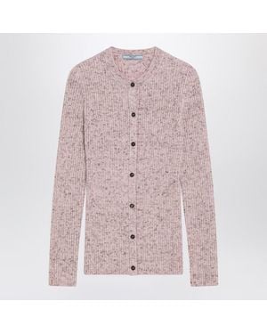 Prada Ribbed Cardigan - Pink