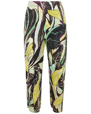 Pleats Please Issey Miyake Late Trousers - Green