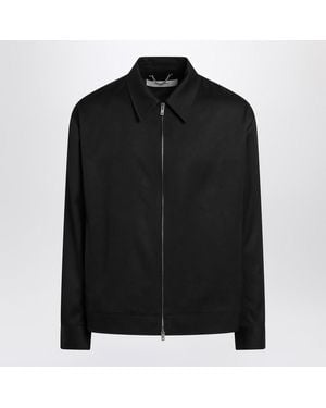 Golden Goose Zip Jacket In Gabardine - Black