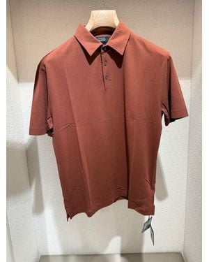 Zanone Slim Fit Cotton Polo Shirt - Orange