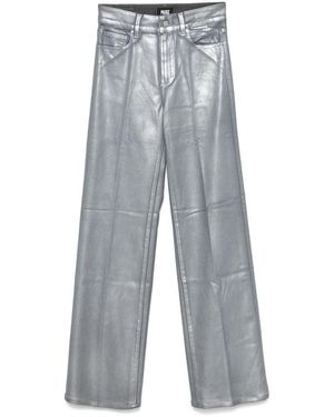 PAIGE Sasha Shimmer Luxe Coating Jeans - Grey