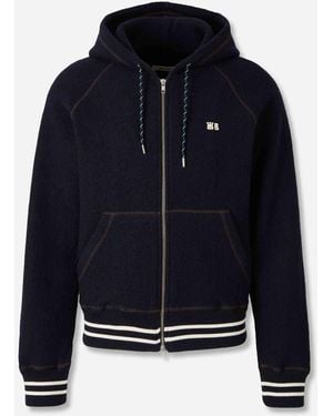 Wales Bonner October Zip Sweatshirt - Blue