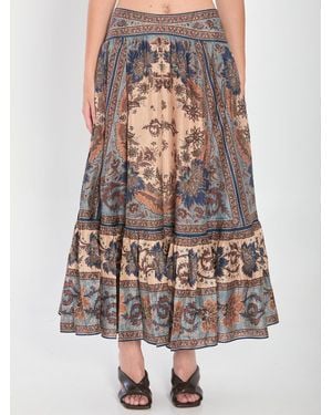 スカート ZIMMERMANN ASCENSION PRINTED SILK SKIRT Zimmermann - Ascension printed silk skirt