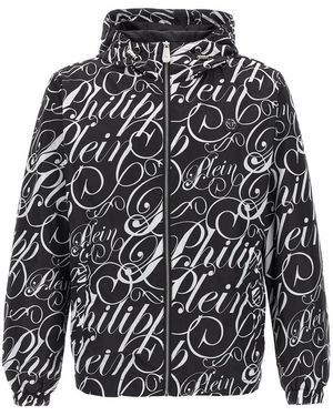 Philipp Plein All-Over Logo Jacket - Grey