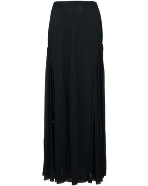 Lanvin 'flared' Black Viscose Blend Skirt