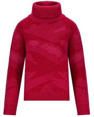 Add Super Nova Jacquard Turtleneck Jumper - Red
