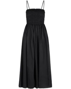 Michael Kors Cotton 'smocked' Dress - Black