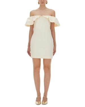 ワンピース ROTATE BIRGER CHRISTENSEN CREAM-COLORED DRESS WITH SEQUINS ROTATE BIRGER CHRISTENSEN Sequined Ruffled Maxi Dress in