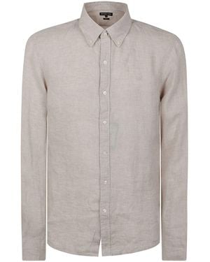 Tシャツ・カットソー Michael Kors LONG SLEEVES LINEN 2 POCKETS OVER SHIRT Michael Kors Long Sleeves Linen 2 Pockets Over Shirt in