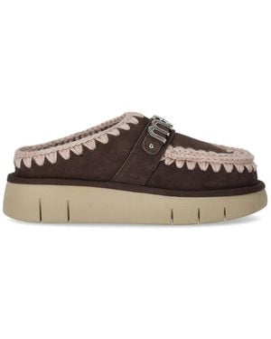 Mou Bounce Metal Logo Mocha Clog - Brown