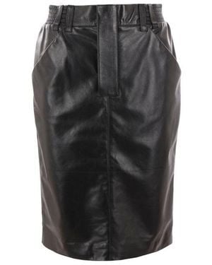 Saint Laurent Midi Skirt - Black