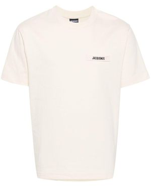 Jacquemus Cotton T-Shirt With Logo - White
