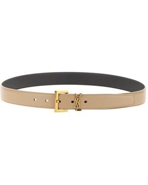 Saint Laurent "cassandras" Belt - White