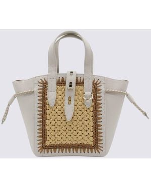 Furla And Raffia Leather Bag - Metallic