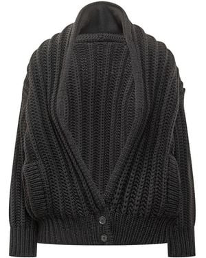 Dolce & Gabbana Oversized Braided Cardigan - Black