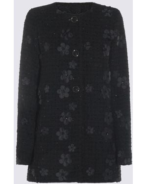 Twinset Giacconi Boucle'' Fiori Nero - Black