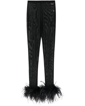 Oséree Mesh Logo Plumage Leggings - Black