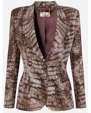 Elisabetta Franchi Jackets - Brown