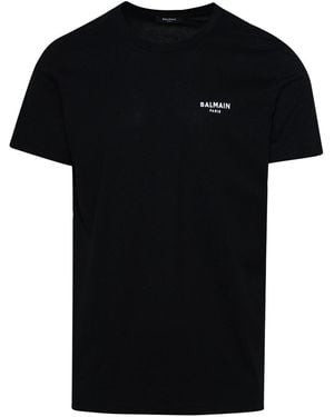 Balmain Black Cotton T-shirt