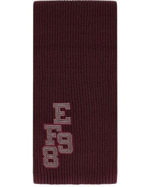 Elisabetta Franchi Rouge Noir Ribbed Scarf - Purple