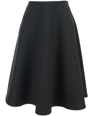 MSGM Skirt With Side Concealed Zip Closure - Black