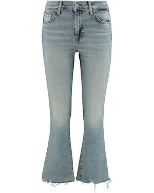 7 For All Mankind Daisy High-Rise Flared Jeans - Blue