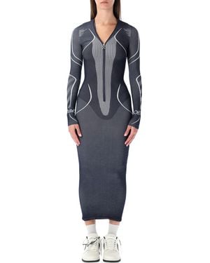 Off-White c/o Virgil Abloh Diag Seamless Zip Front Dress - Blue