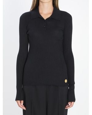 Dolce & Gabbana Long-sleeve Polo Shirt - Black