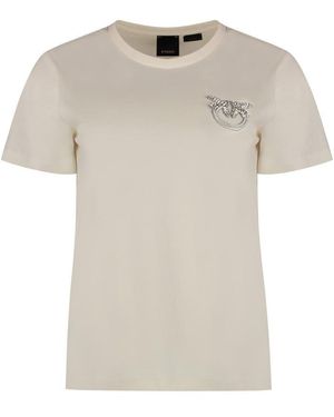 Tシャツ・カットソー PINKO Mark cotton blend t-shirt with combined top Bianco Pinko | Bags | Pinko Women Mark Cotton Blend Tshirt With