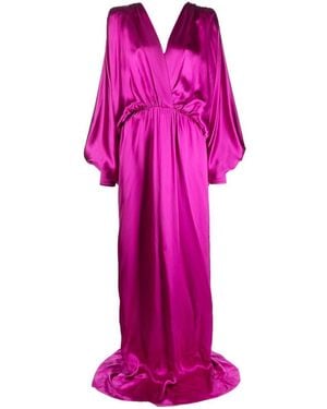Gucci Satin Long Dress - Pink