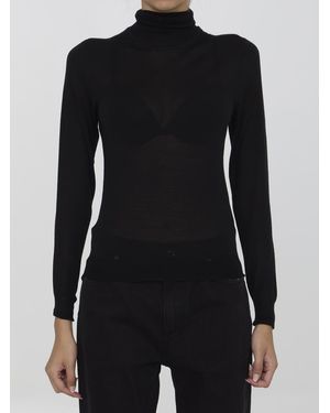 Saint Laurent Wool Turtleneck - Black