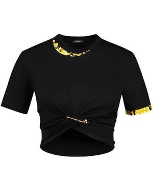 Versace T Shirt Barocco T Shirt - Black